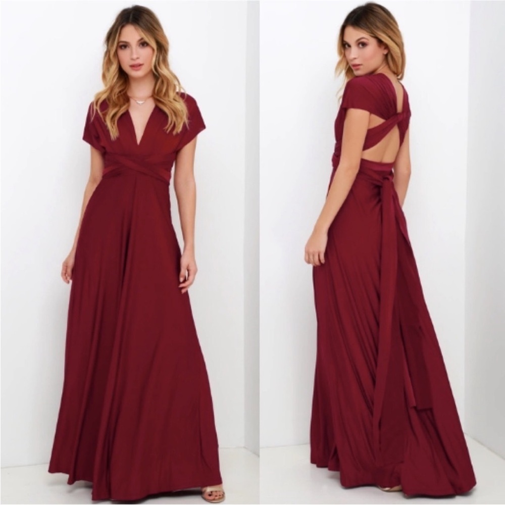 Lulus Convertible Maxi Dress‎ Bridesmaid Small NWT